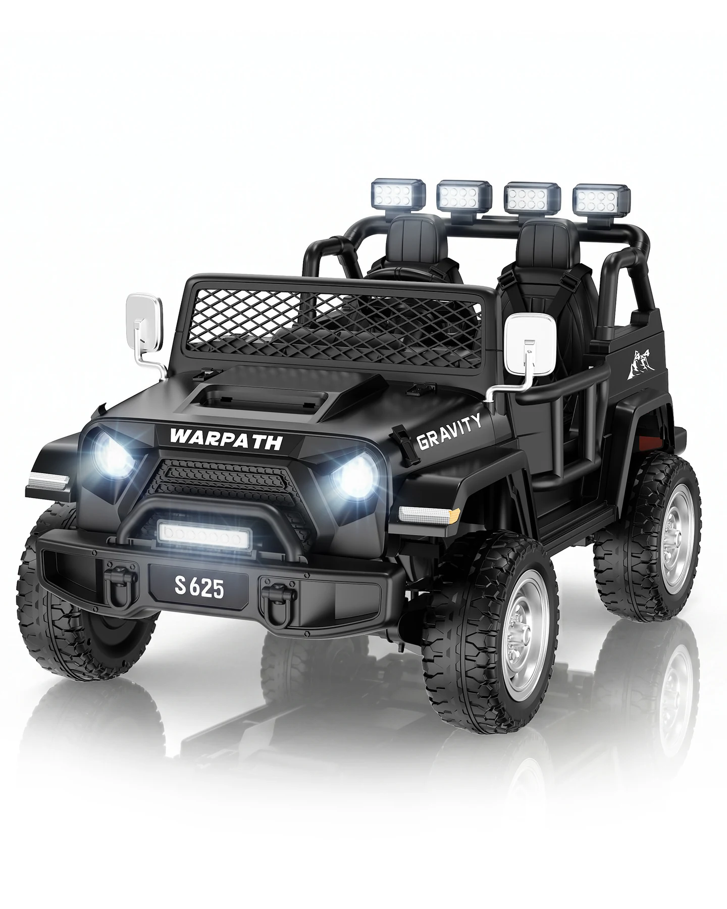 Black Little Haven twin-seater ride-on toy car